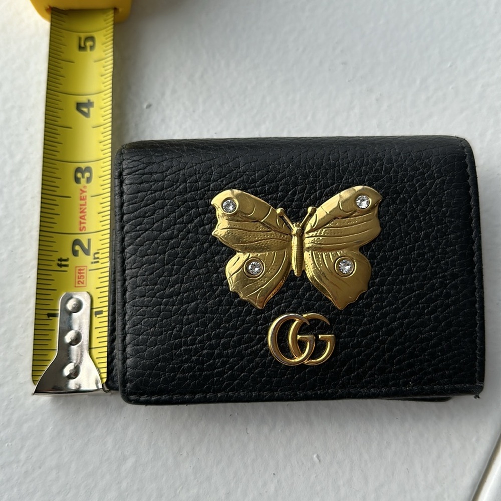 Gucci Black Wallet with Gold Butterfly Accent - Picture 7 of 7